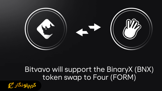 تبدیل ارز دیجیتال باینری ایکس به فور