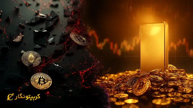 سقوط ارزهای دیجیتال ادامه دارد؛ طلا همچنان می‌درخشد!