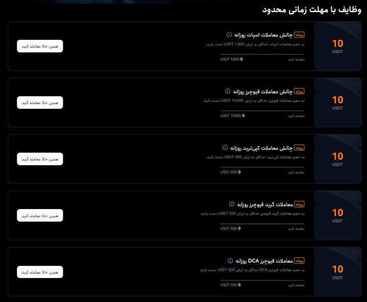 بونوس‌ها در صرافی Toobit