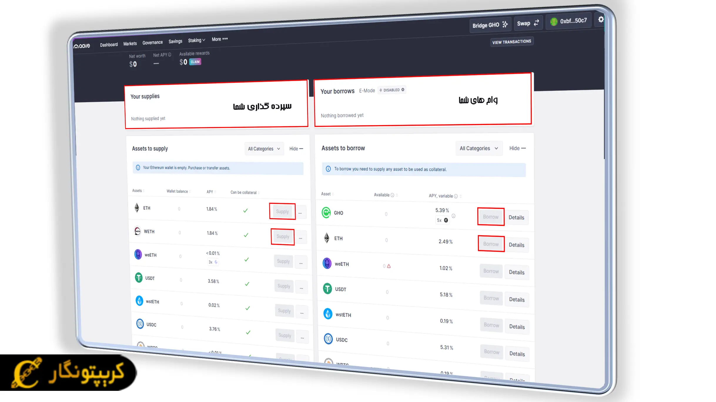 نحوه وام گیری در پلتفرم آوه