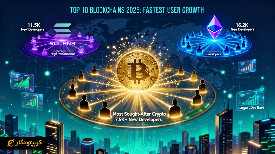معرفی ۱۰ بلاکچین برتر سال ۲۰۲۵ از لحاظ سرعت رشد کاربران