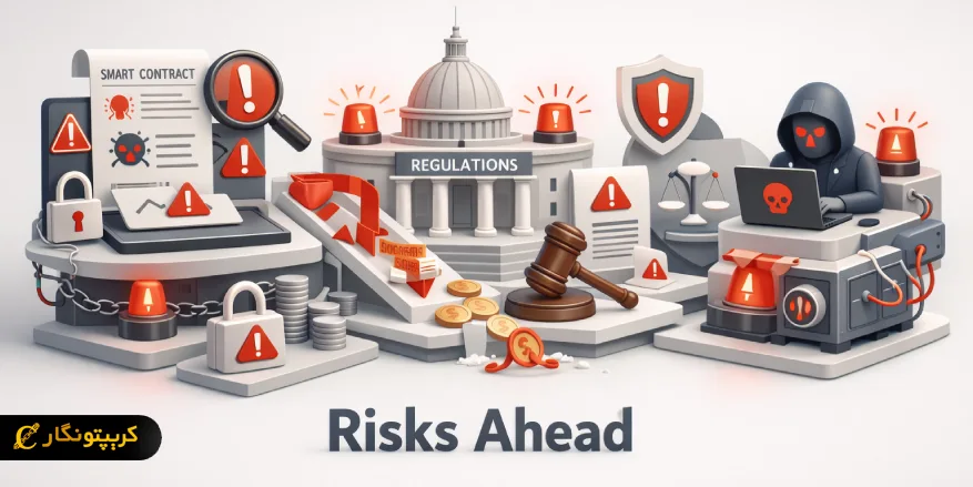 چالش‌ها و ریسک‌های احتمالی DeFi در سال ۲۰۲۶
