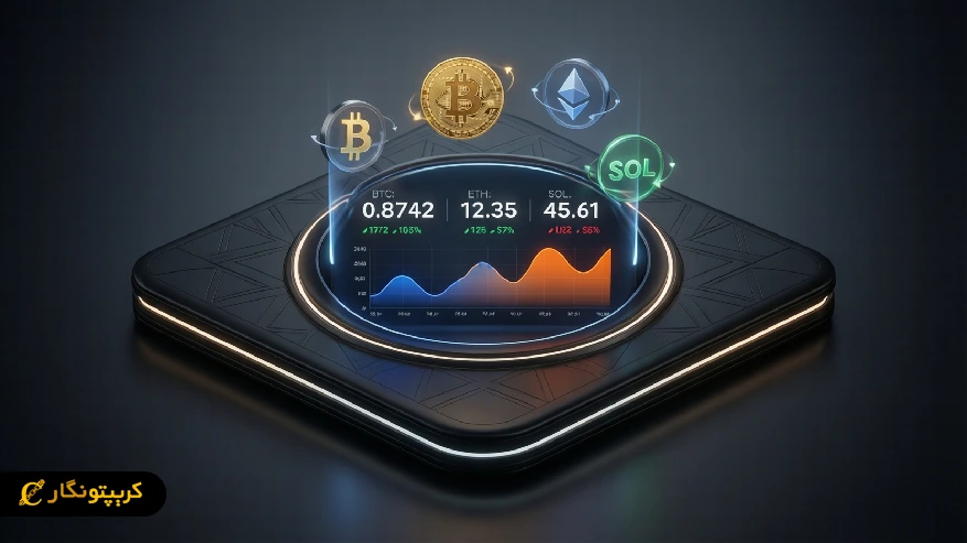 نمای کیف پول ارزهای دیجیتال