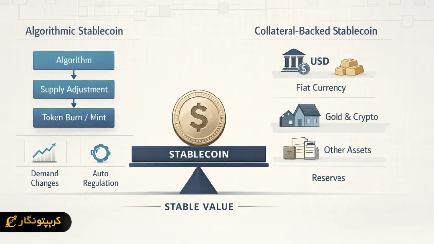  استیبل کوین های الگوریتمی و وثیقه‌ای