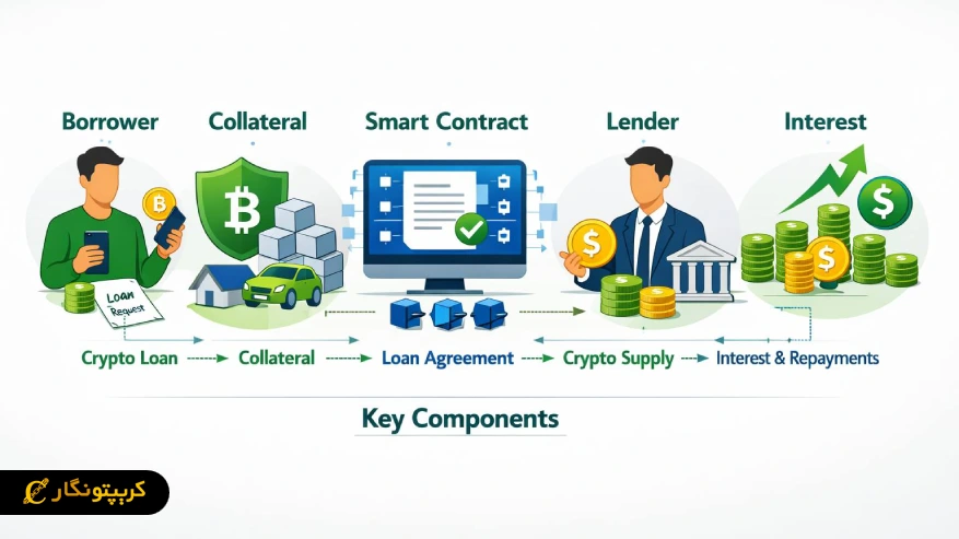 اجزای اصلی سیستم وام دهی ارز دیجیتال