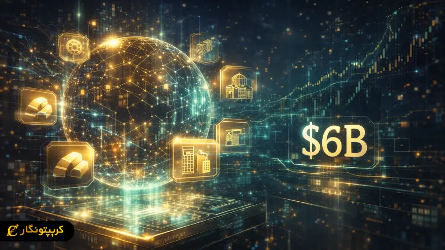 افزایش ارزش بازار دارایی های توکنیزه شده به ۶ میلیارد دلار