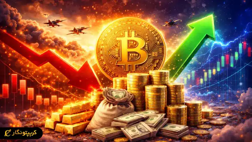 عملکرد بیت کوین در جنگ همه را غافلگیر کرد؛ BTC از طلا و بورس جلو زد