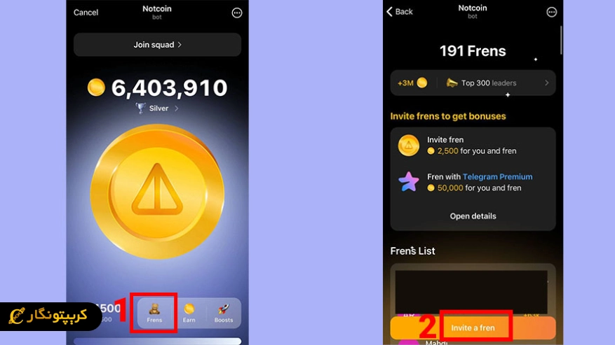 دعوت دوستان (Referral) در نات کوین