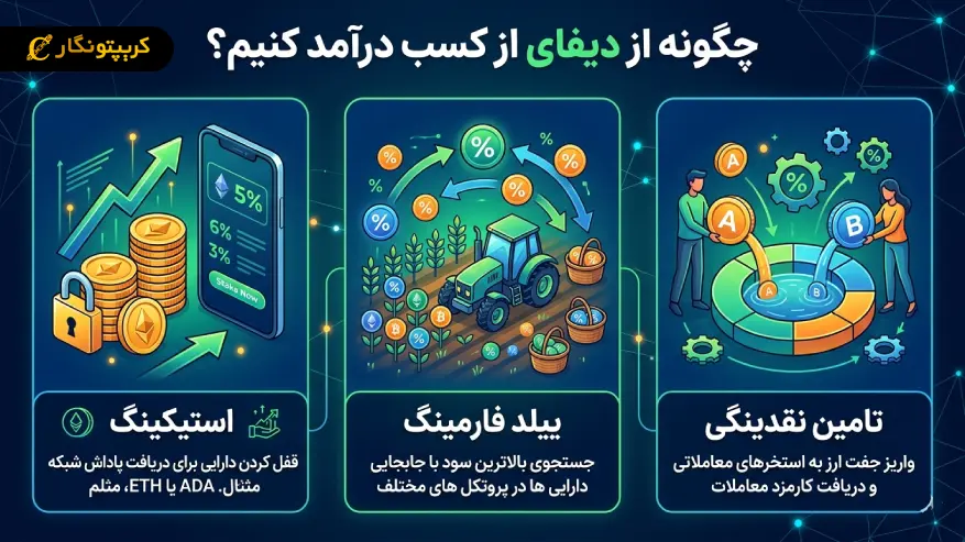 چگونه از دیفای کسب درآمد کنیم؟