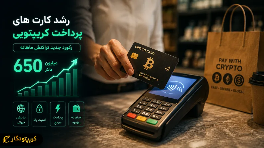رشد کارت های پرداخت کریپتویی رکورد زد - حجم تراکنش ها به ۶۵۰ میلیون دلار رسید