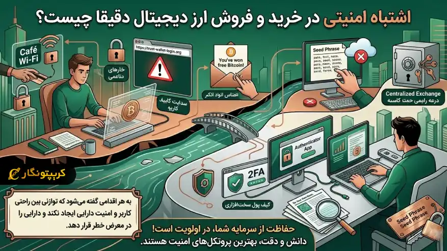 اشتباه امنیتی در خرید و فروش ارز دیجیتال چیست