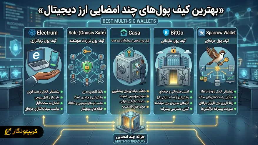 بهترین کیف پول های چند امضایی ارز دیجیتال