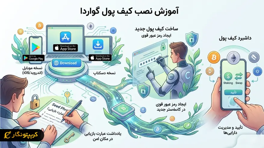 آموزش نصب کیف پول گواردا (Guarda Wallet)