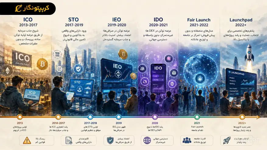 تاریخچه تامین مالی کریپتویی