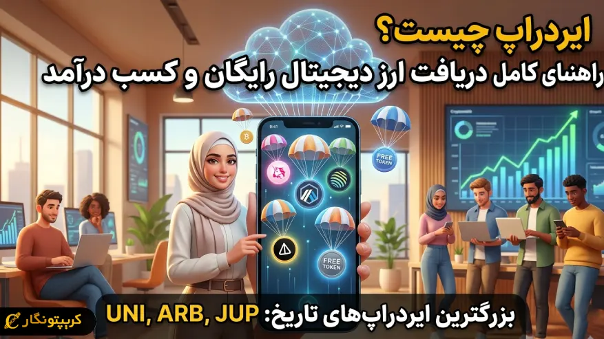 ایردراپ (Airdrop) چیست؟ راهنمای کامل دریافت ارز دیجیتال رایگان