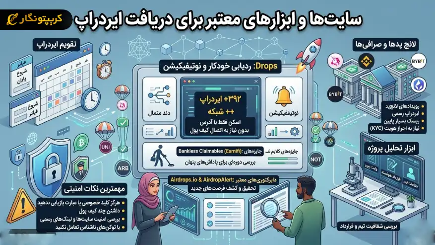 سایت ها و ابزارهای معتبر برای دریافت ایردراپ