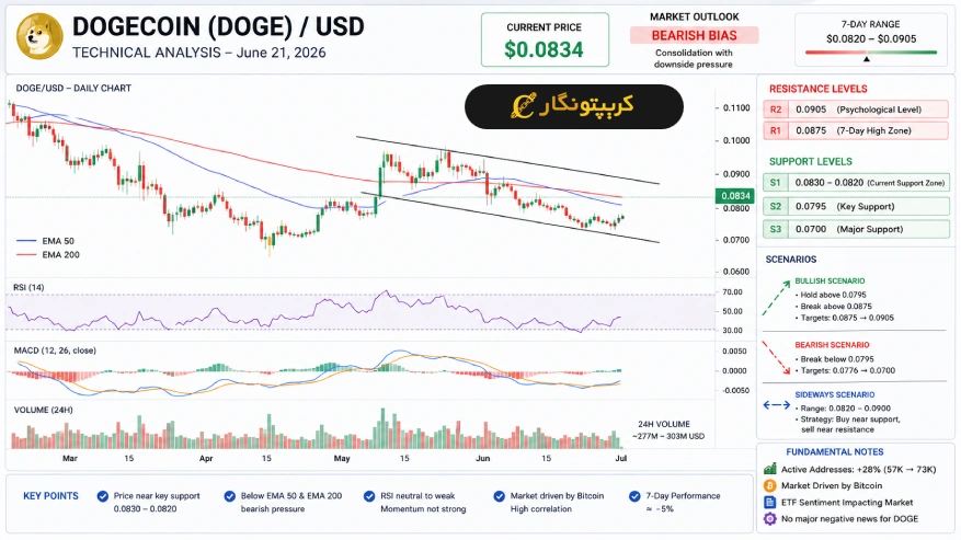 تحلیل دوج کوین 31 خرداد 1405