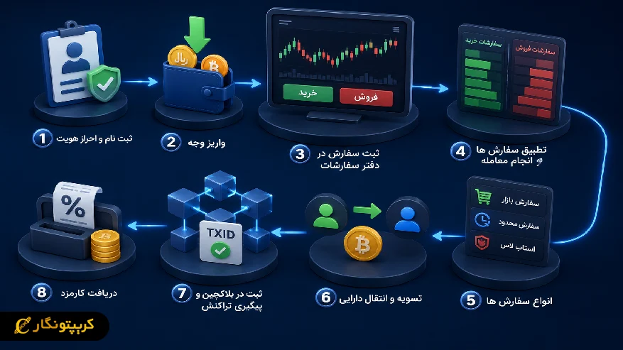 نحوه کار صرافی ارز دیجیتال