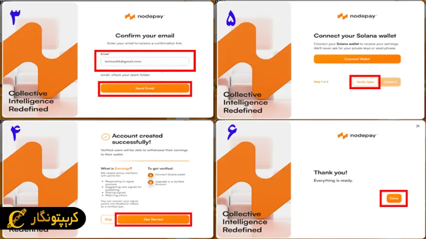 مراحل فعالسازی حساب Nodpay