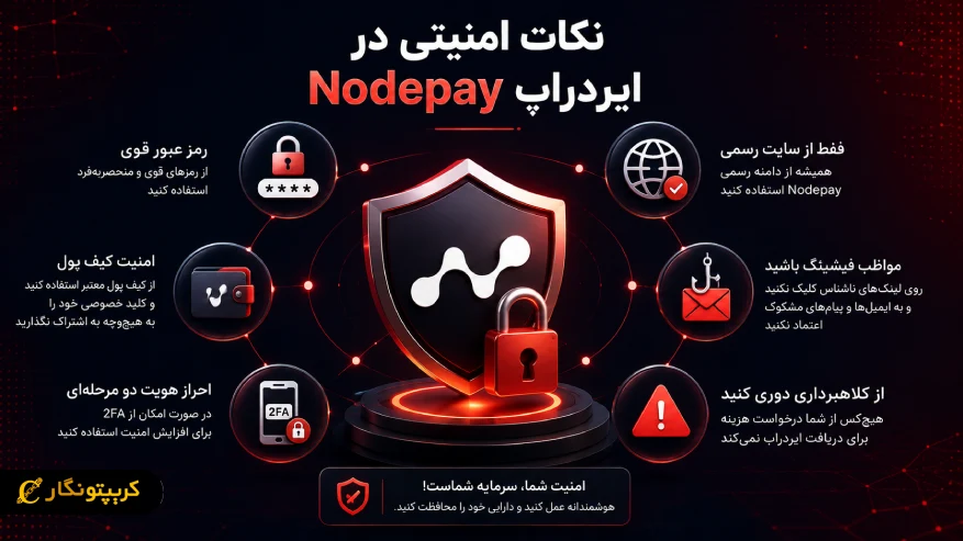 نکات امنیتی برای شرکت در ایردراپ نود پی
