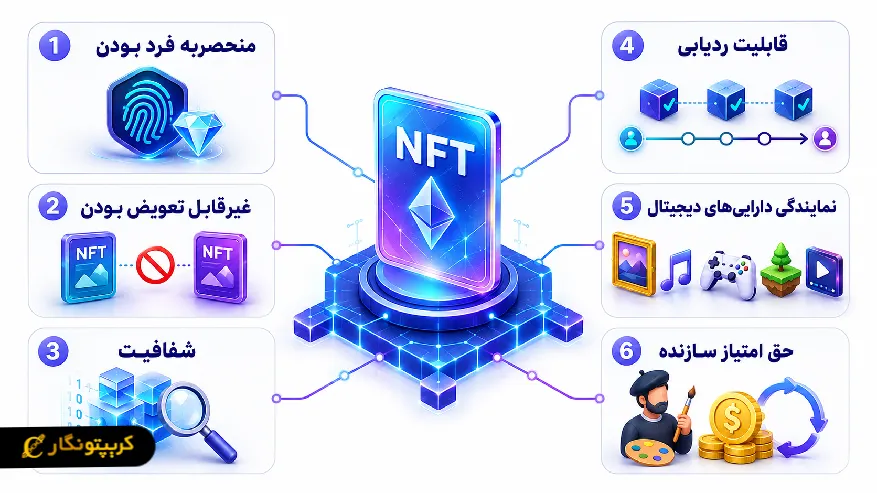 ویژگی های ان اف تی