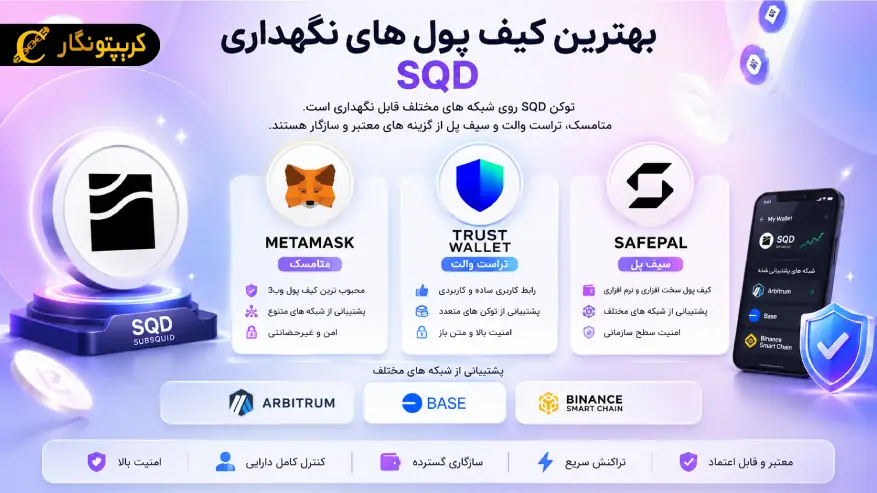 بهترین کیف پول های نگهداری SQD