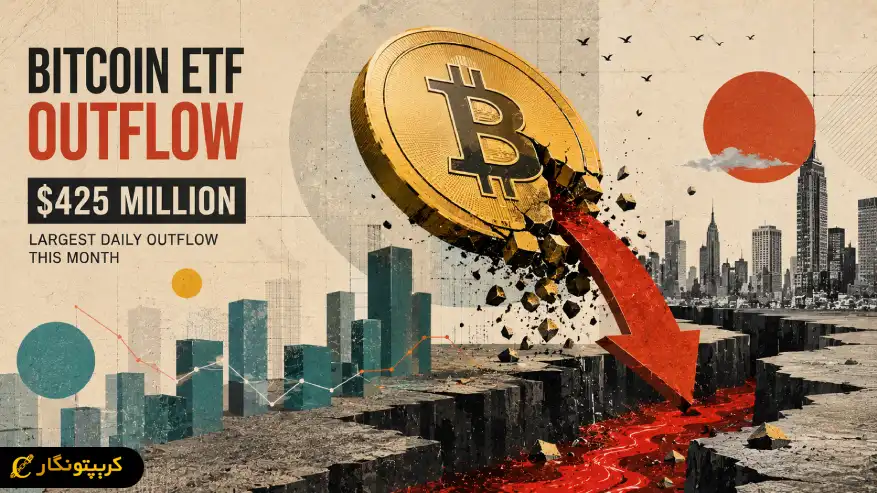 خروج سرمایه ETF بیت کوین به ۴۲۵ میلیون دلار رسید