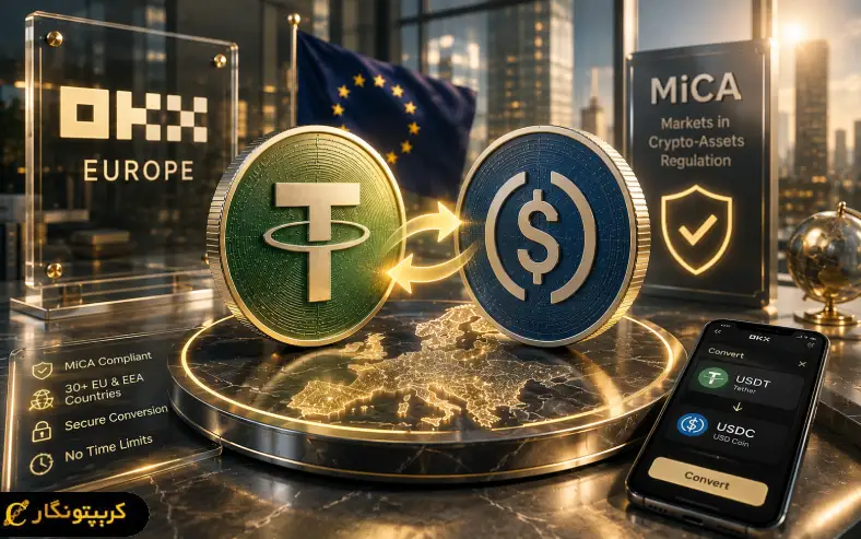 تبدیل USDT به USDC با قابلیت جدید OKX