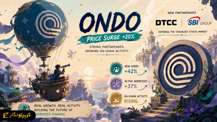 رشد قیمت ONDO با افزایش کاربران و فعالیت آنچین شبکه