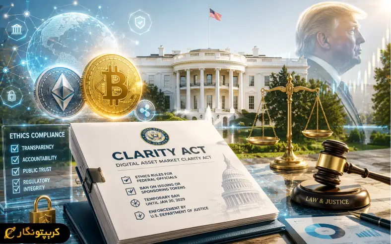 قانون CLARITY ارز دیجیتال ترامپ را محدود کرد!
