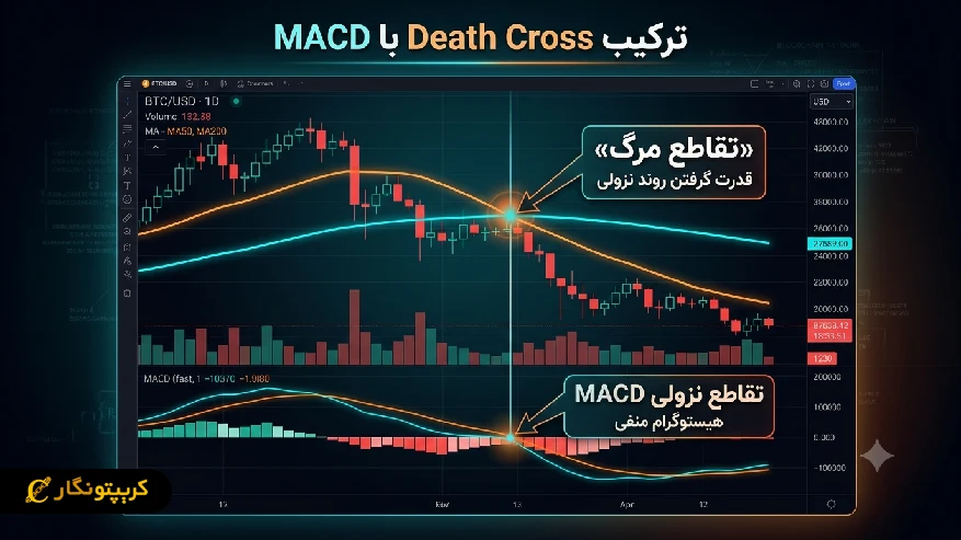 ترکیب Death Cross با MACD