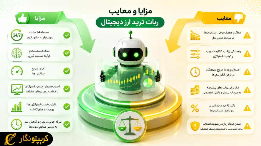 مزایا و معایب ربات تریدر ارز دیجیتال