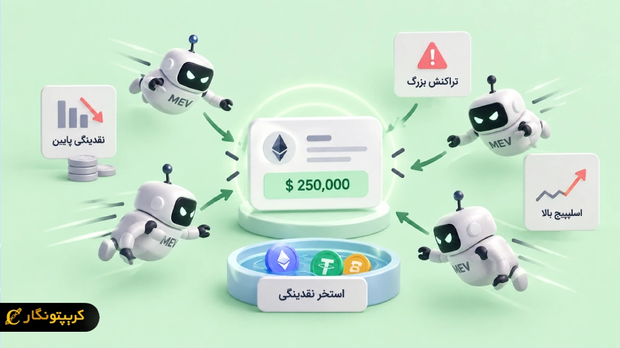 تراکنش های در معرض فرانت رانینگ شامل معاملات بزرگ، نقدینگی پایین و اسلیپیج بالا