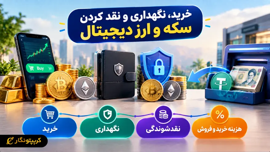 خرید نگهداری و نقد کردن سکه و ارز دیجیتال