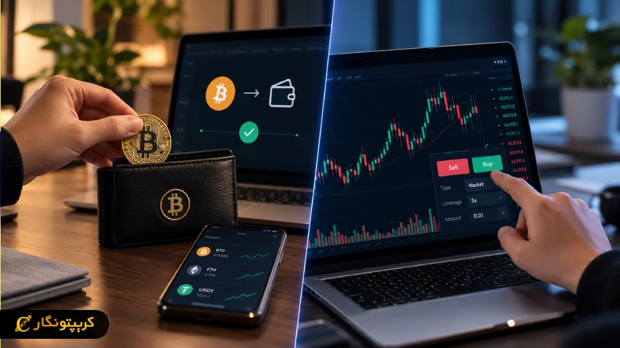تفاوت خرید واقعی بیت کوین با معامله CFD در بروکر