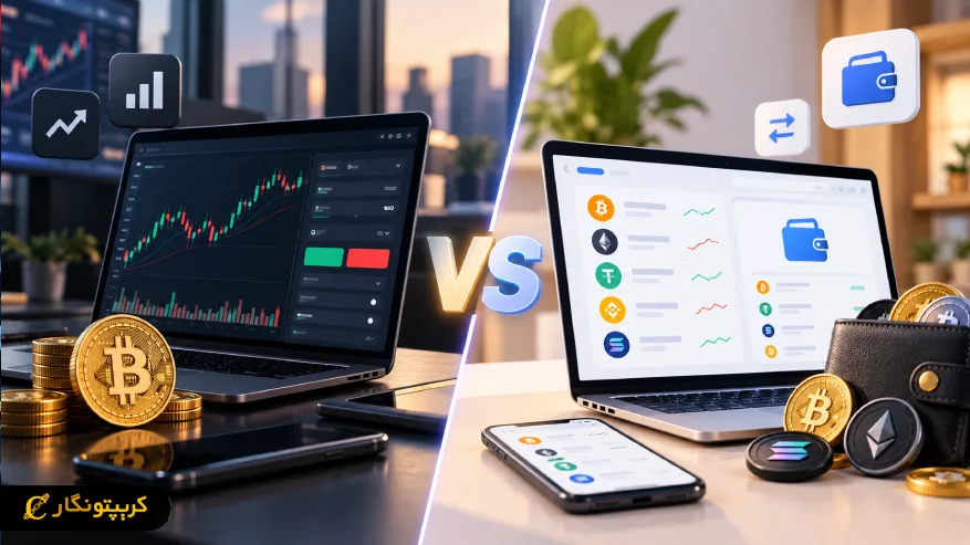 مقایسه بروکر و صرافی برای خرید و معامله ارز دیجیتال